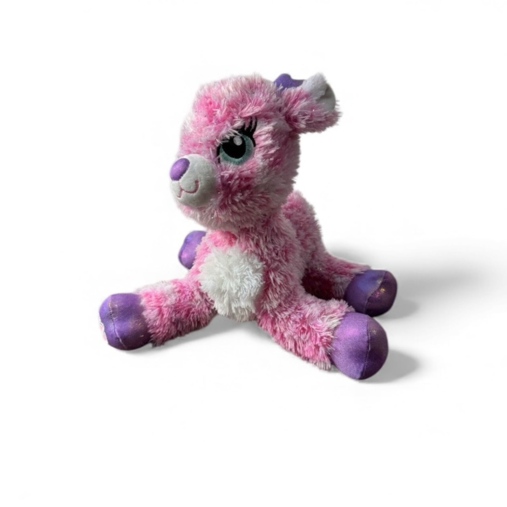 BAB Build a‎ Bear Twinkle Reindeer Stuffed Toy Pink Animal Plush Metallic